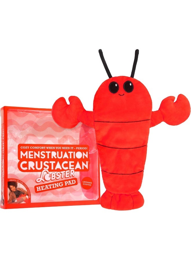 WHAT DO YOU MEME? Menstruation Crustacean – Cuddly & Cute 14" Lobster Plush with Lavender Scented Heating Pad - Image 1