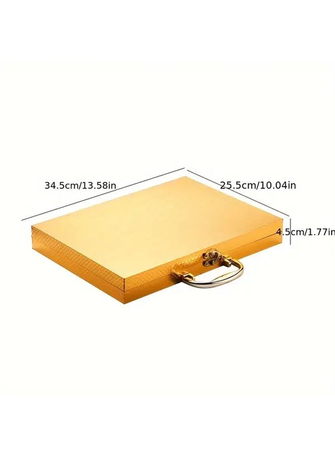 24 Piece Golden Tone Stainless Steel Dinnerware Set Black Gold Gift Box Home Hotel Restaurant Picnic - Image 3