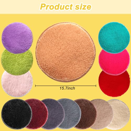 YEXEXINM 14 Pack Kids Crazy Carpet Circle Seats 16 Inch Round Floor Mat Kids Floor Cushions Soft Colorful Educational Classroom Rug for School Home Group Activity Learning Marker Playing Areas - Image 3