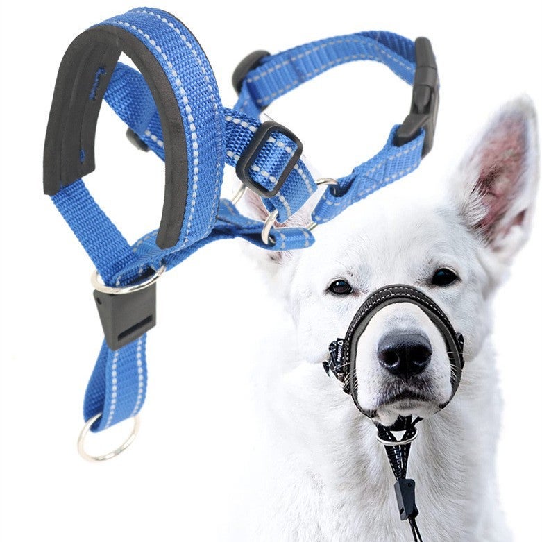 Dog Mouth Cover Anti-Call Anti-Bite Adjustable Pet Mouth Cover Nylon Mouth Rope Dog Mask Breathable Dog Mouth Cover - Image 2