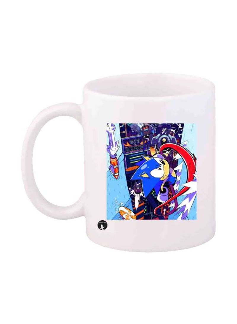 RKN Printed Sonic Mug White/Red/Blue Standard Size