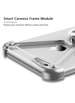 Oatsbasf iPhone 6S Plus Slim Aluminum Metal X-Frame Phone Bumpers with Ring Holder & Screw (iPhone 6S Plus) Silver  - Image 3