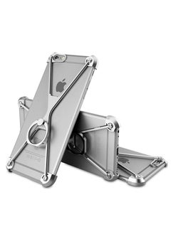 Oatsbasf iPhone 6S Plus Slim Aluminum Metal X-Frame Phone Bumpers with Ring Holder & Screw (iPhone 6S Plus) Silver  - Image 1