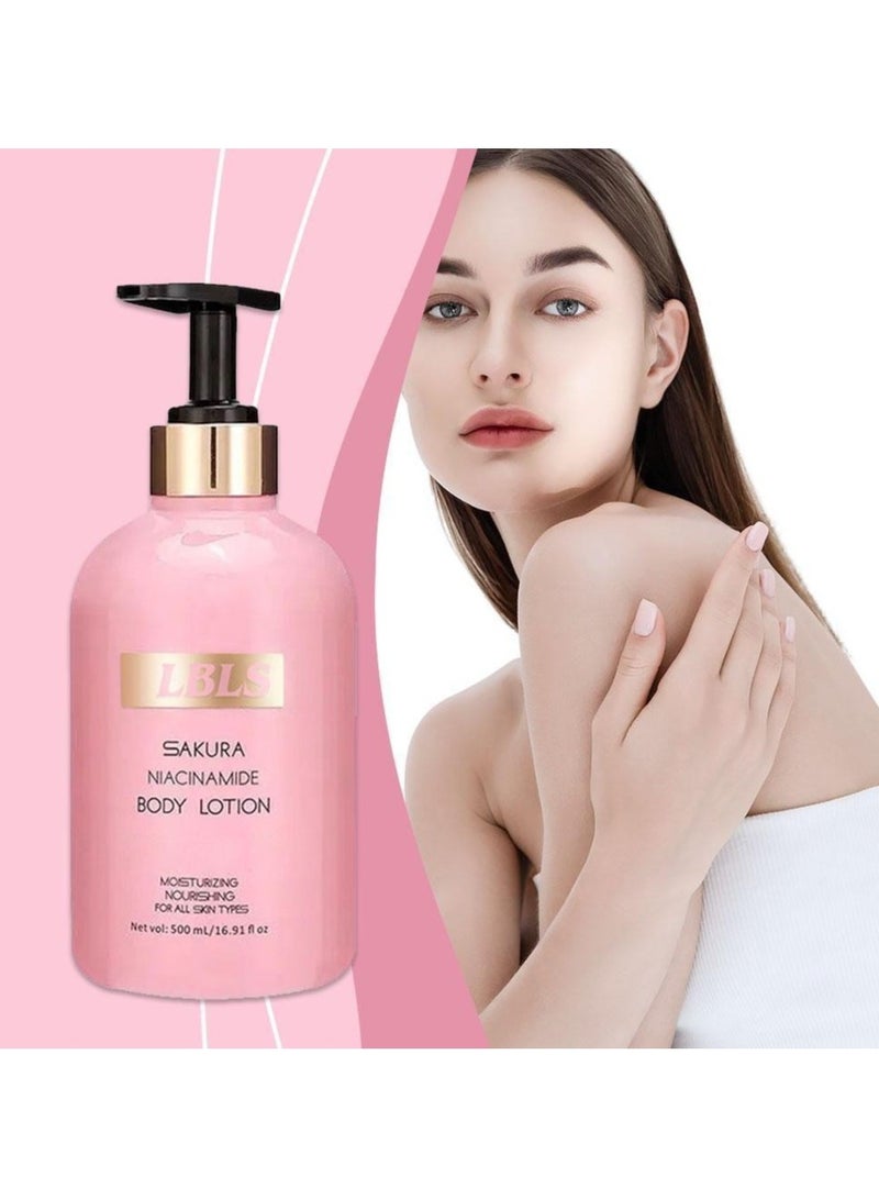 Shawill Sakura Niacinamide Whitening Body Lotion – 500ml - Image 2