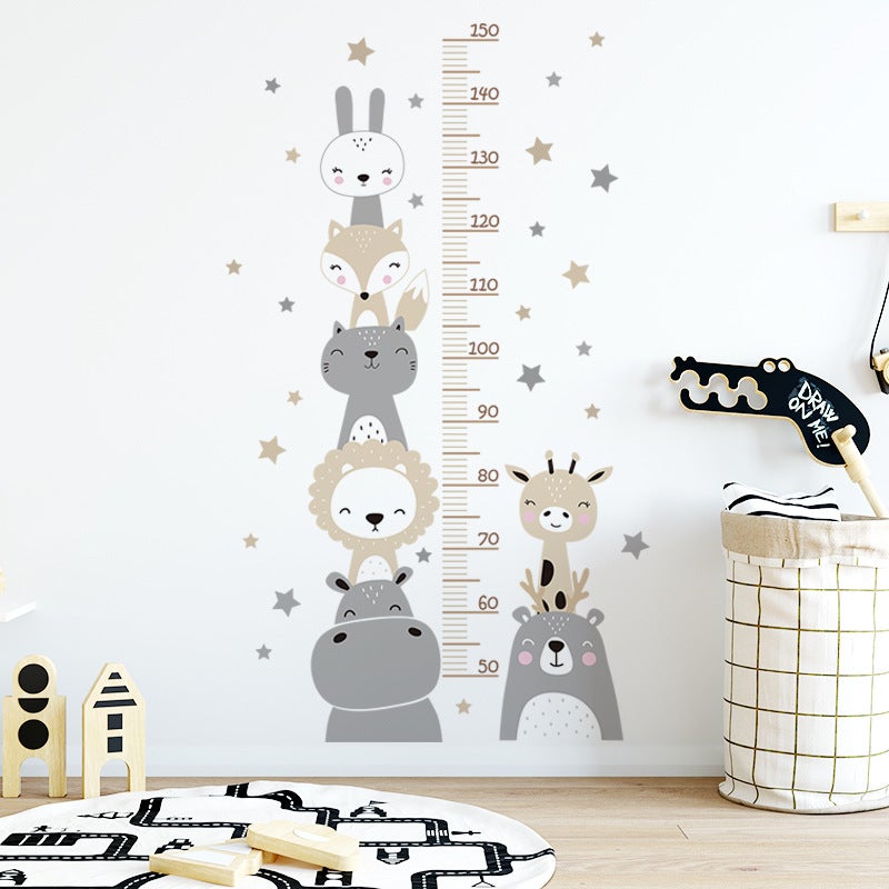 Cartoon Smiley Small Animal High Stickers Self-adhesive Wall Stickers Ins Style Children's Room Kindergarten Classroom Decorative Stickers(BR93328) - Image 3