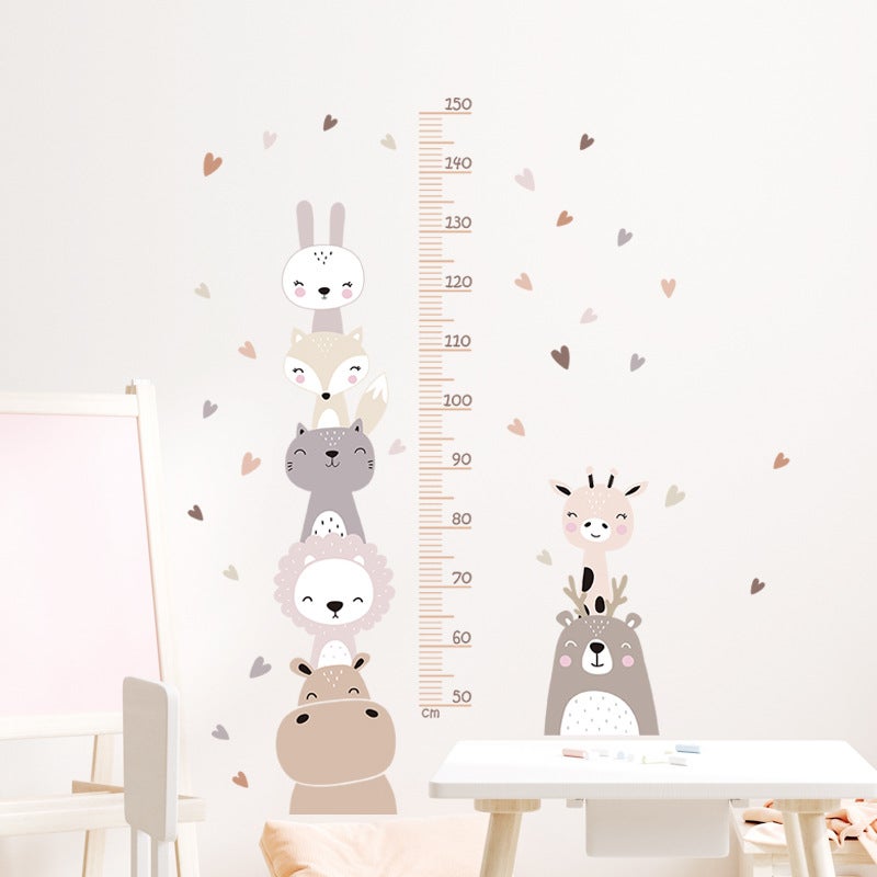 Cartoon Smiley Small Animal High Stickers Self-adhesive Wall Stickers Ins Style Children's Room Kindergarten Classroom Decorative Stickers(BR93328) - Image 2