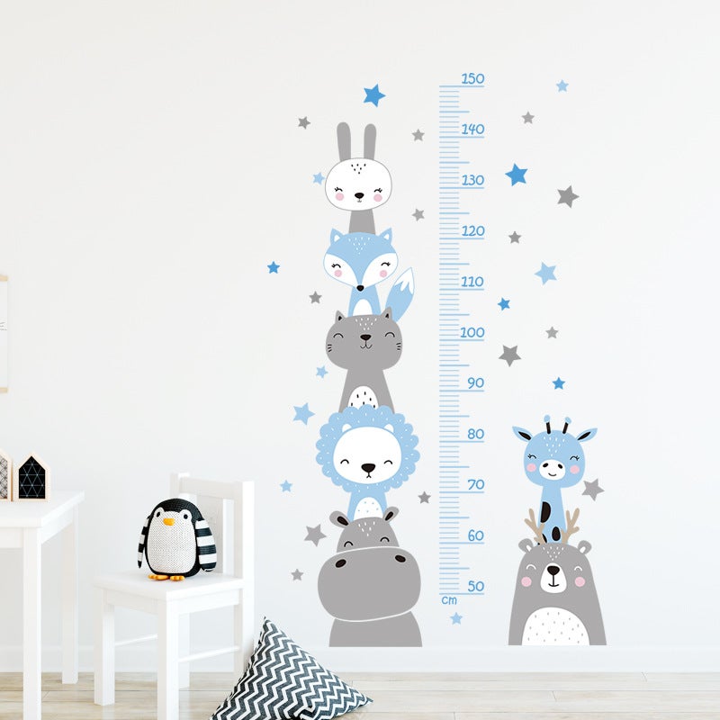 Cartoon Smiley Small Animal High Stickers Self-adhesive Wall Stickers Ins Style Children's Room Kindergarten Classroom Decorative Stickers(BR93328) - Image 4