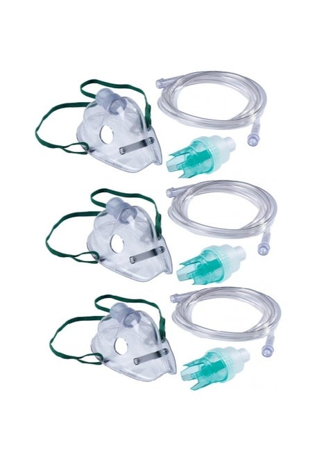 3 Sets Nebulizer Asthma Allergy Mask, Medium
