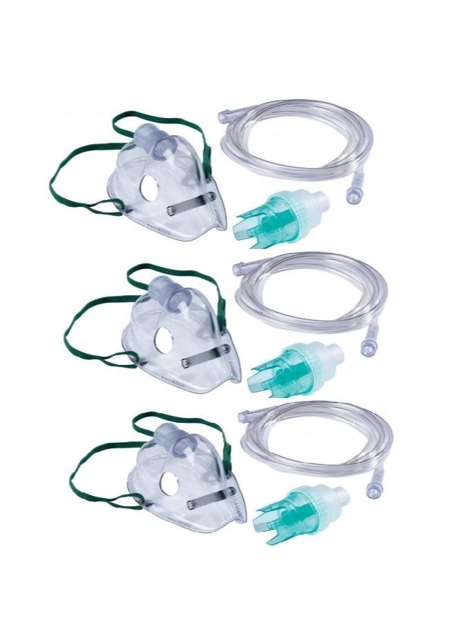 Sumbow - 3 Sets Nebulizer Asthma Allergy Mask, Medium - Image 1