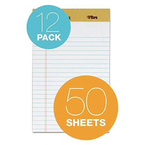 TOPS The Legal Pad Plus Writing Pads, 5" x 8", Jr. Legal Rule, 50 Sheets, 12 Pack (71500) - Image 5