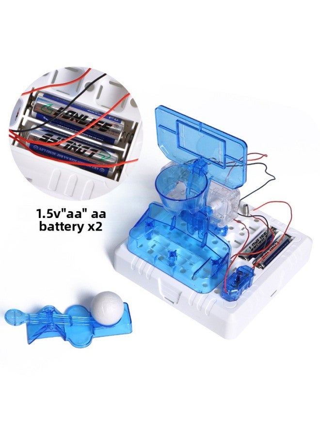 Children's Experimental Teaching Aids DIY Floating Blue Ball Shooting Crane Flying Saucer Scientific Intelligence Development Assembled Electric Toys-Specifications:HS-3308 Magic Fountain Science
