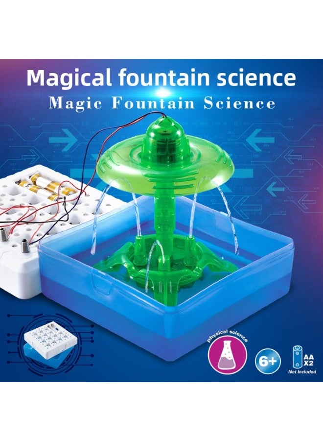 Children's Experimental Teaching Aids DIY Floating Blue Ball Shooting Crane Flying Saucer Scientific Intelligence Development Assembled Electric Toys-Specifications:HS-3308 Magic Fountain Science