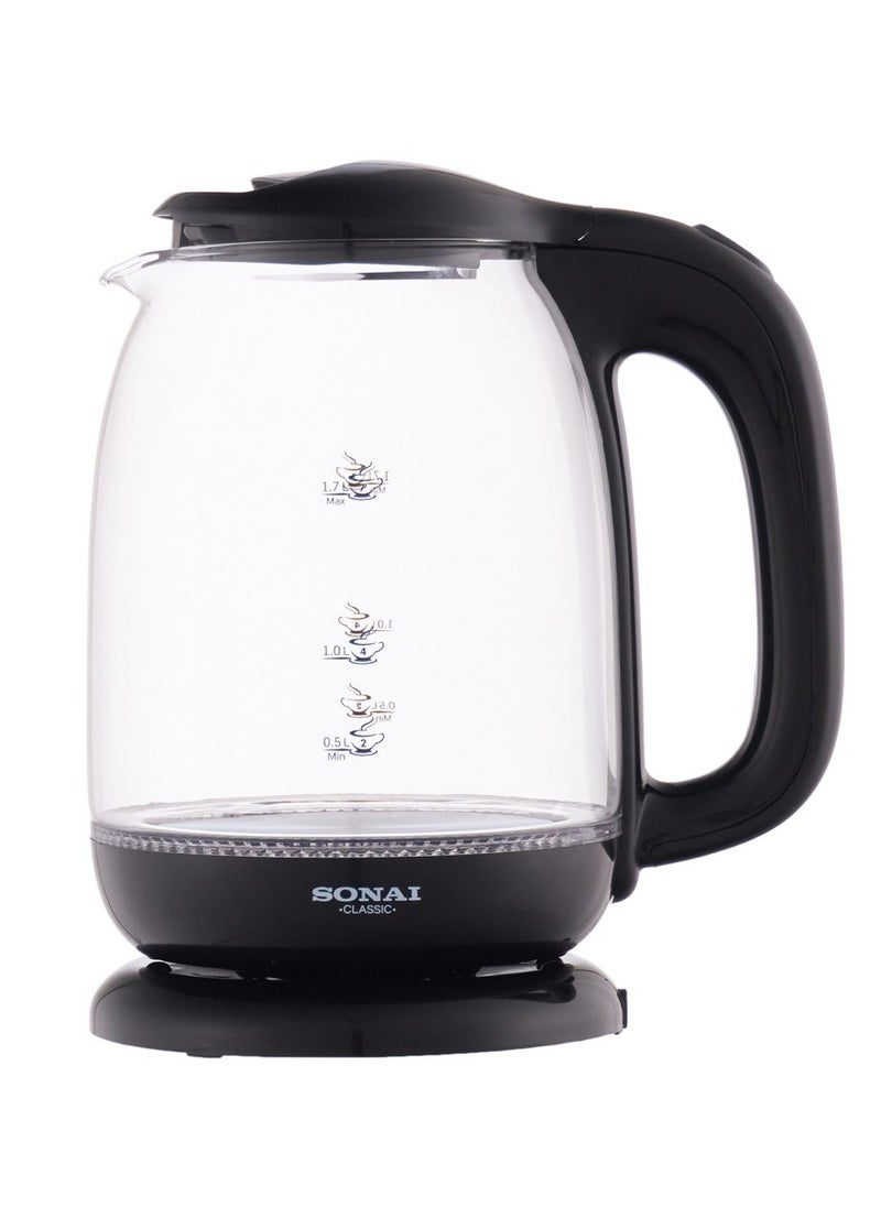 Classic Kettle , Bright LED lights ,1.7L ,2200 Watt, Glass - MAR-3752 - pzsku/Z743DC526BCC6CC04E556Z/45/_/1726659973/96a685cc-5aac-4b70-929f-8fc6b6d7b084