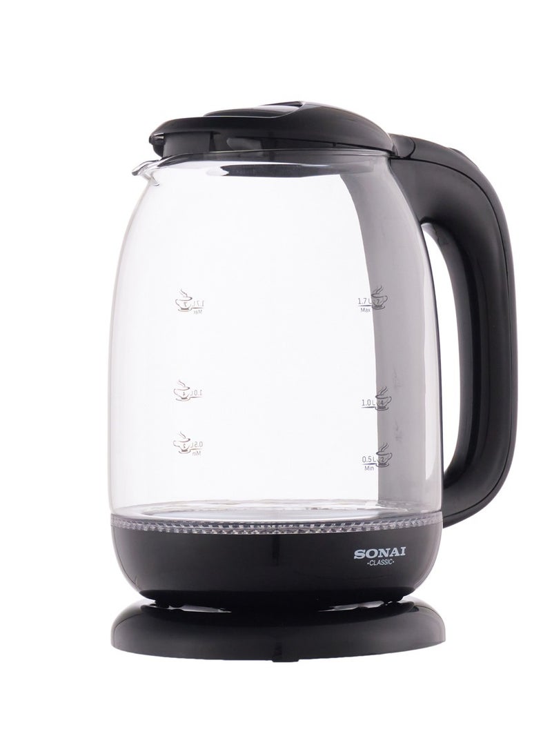 Classic Kettle , Bright LED lights ,1.7L ,2200 Watt, Glass - MAR-3752 - pzsku/Z743DC526BCC6CC04E556Z/45/_/1726659986/8d89ae44-30f0-453e-8ee7-60d5014e4d13