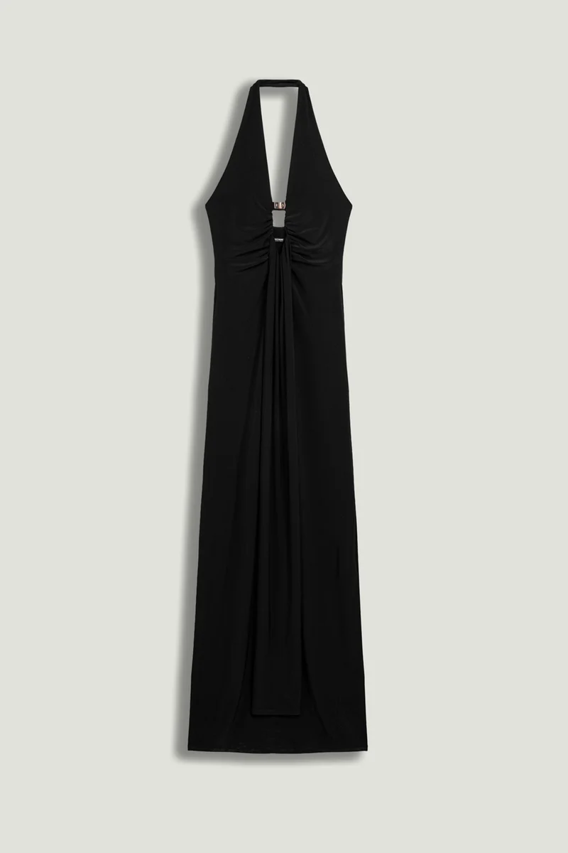 Nocturne  Halter Neck Cut-Out Maxi Dress for Women | Best Price UAE