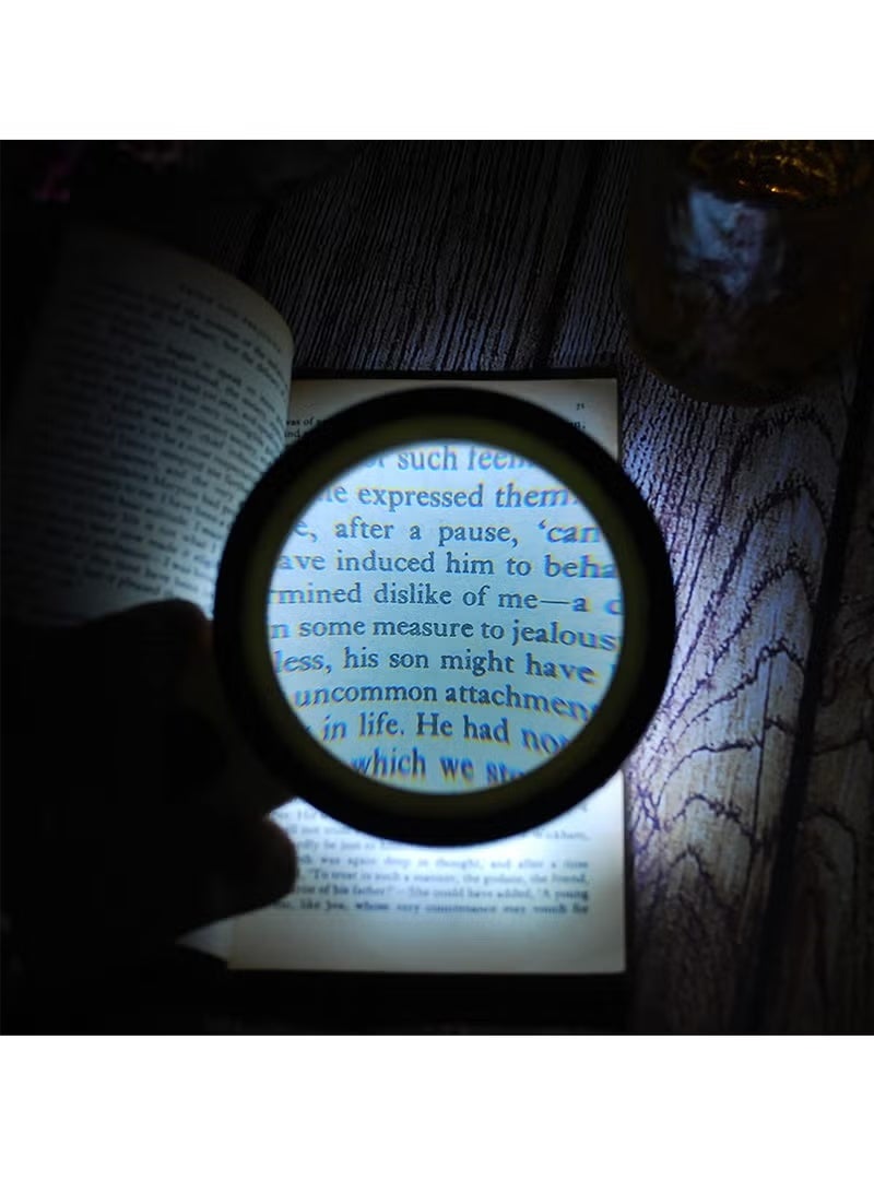 Magnifying Glass with Light, 30X Handheld Large Magnifying Glass 12 LED Illuminated Lighted Magnifier for Macular Degeneration, Seniors Reading, Soldering, Inspection, Coins, Jewellery, Exploring - Image 5