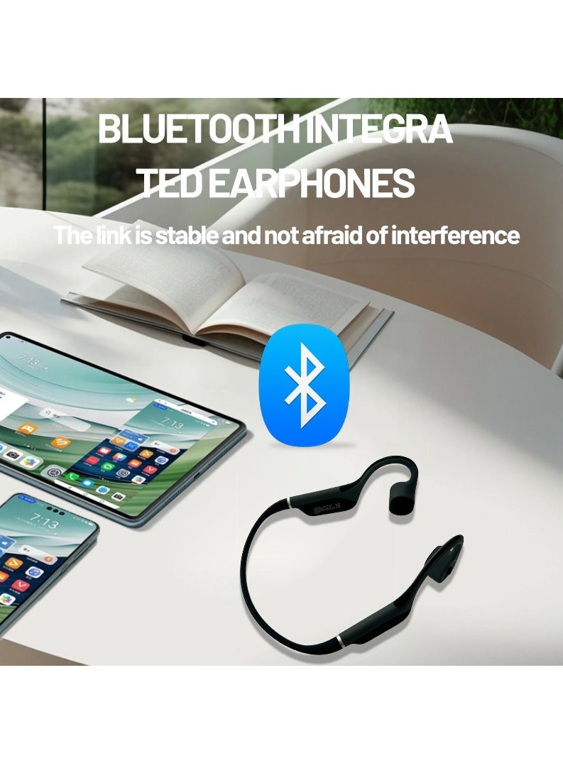 [2025 Flagship] Bone Conduction Bluetooth Headphones - Open-Ear Wireless Sports Earbuds, Non-In-Ear Design, Ultra-Long Battery Life, Sweatproof & Waterproof, for Running/Cycling/Business Calls, Comfortable Fit  - Image 2