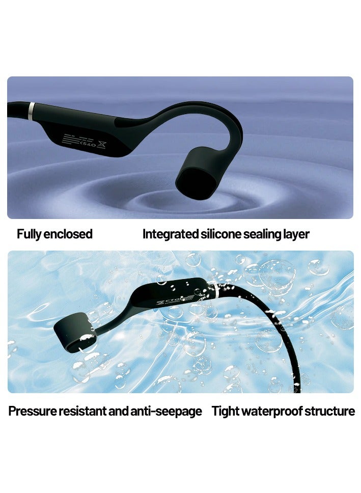 [2025 Flagship] Bone Conduction Bluetooth Headphones - Open-Ear Wireless Sports Earbuds, Non-In-Ear Design, Ultra-Long Battery Life, Sweatproof & Waterproof, for Running/Cycling/Business Calls, Comfortable Fit  - Image 4