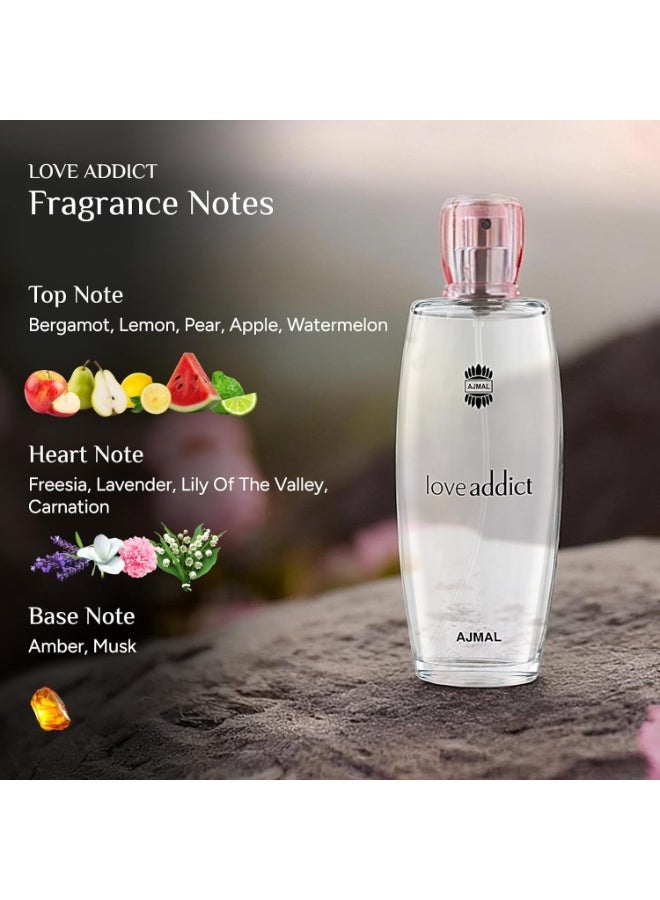 Ajmal Love Addict Eau De Parfum For Women - 100 ML - Image 4