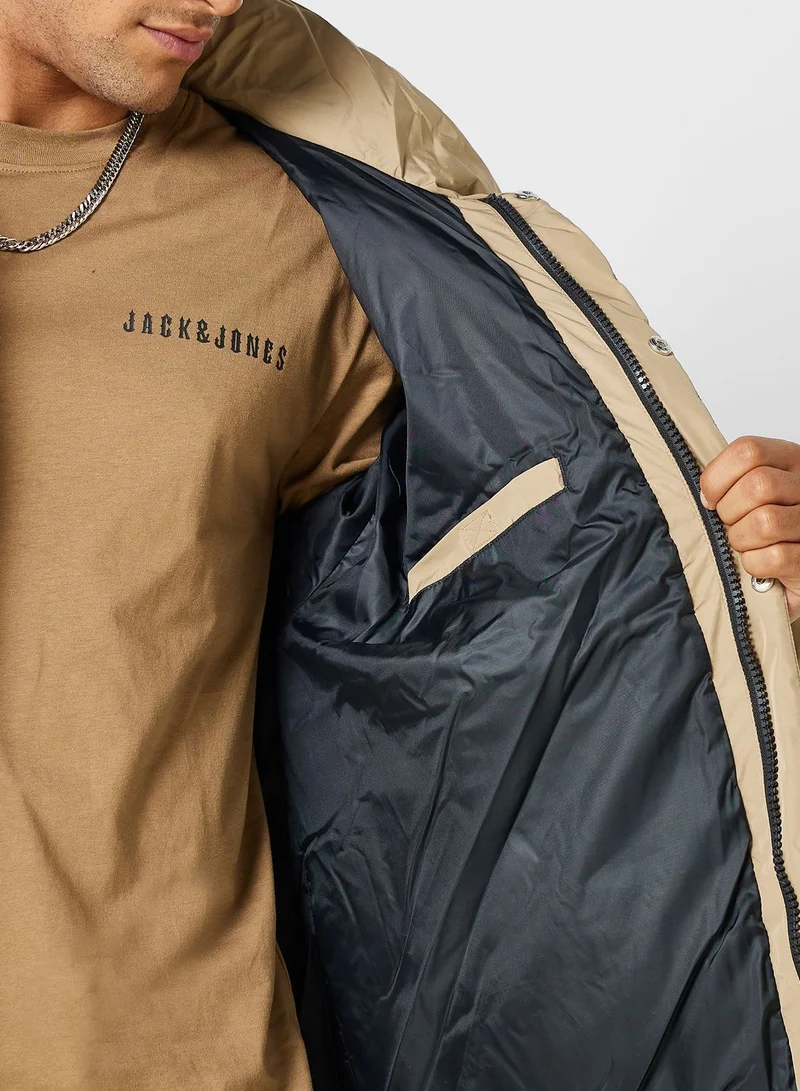 JACK & JONES Color Block Hooded Jacket