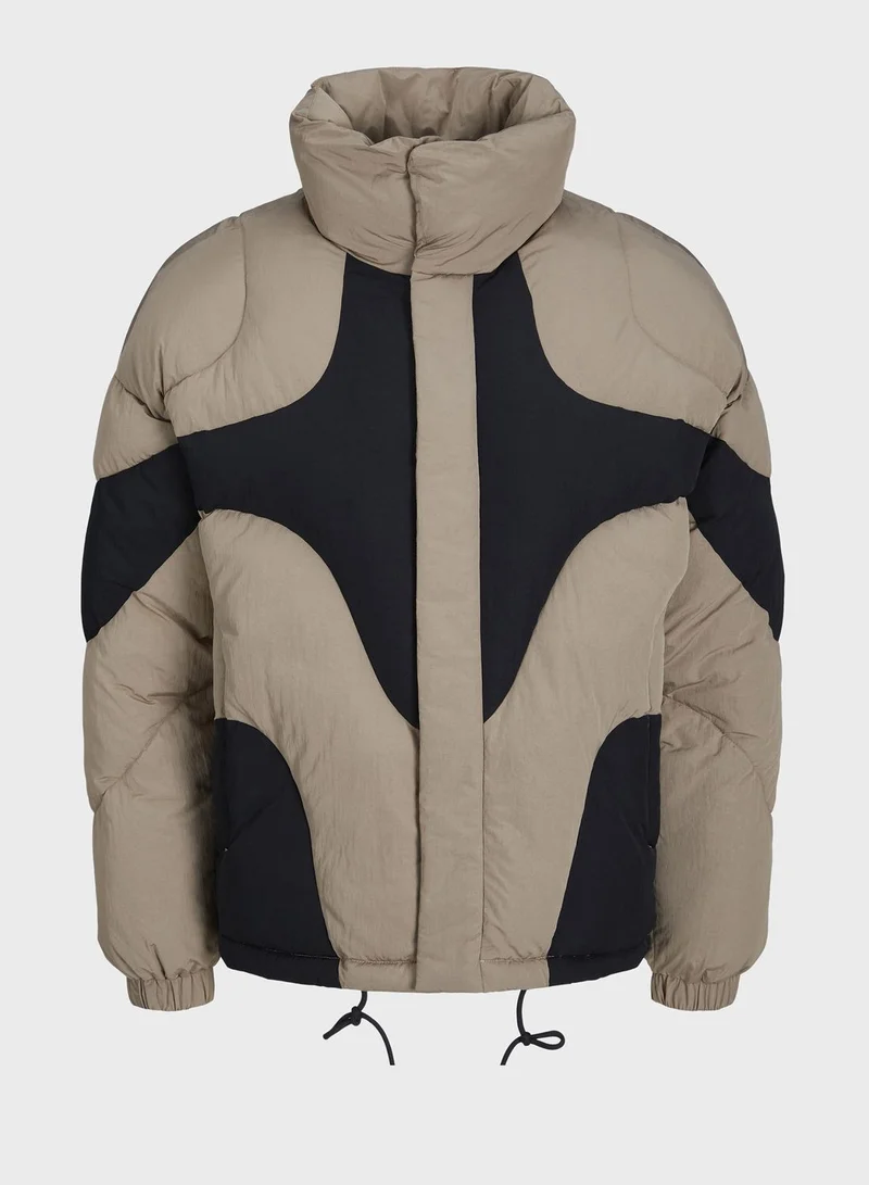 JACK & JONES Color Block Hooded Jacket