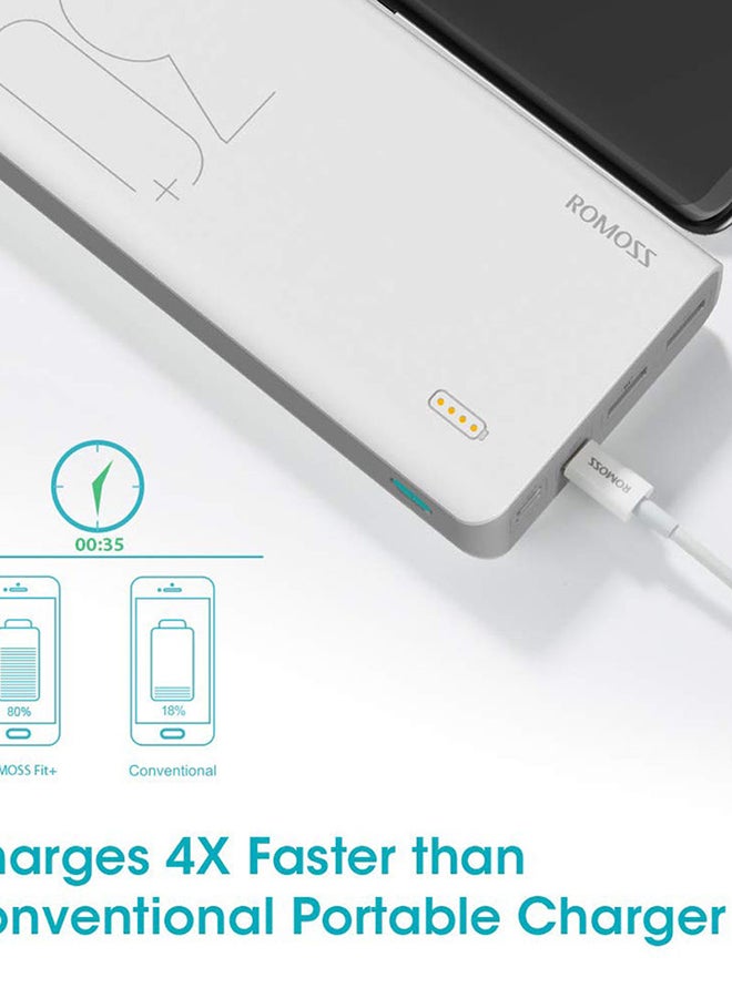 روموس باور بنك محمول سينس 8 30000 mAh أبيض - Image 2