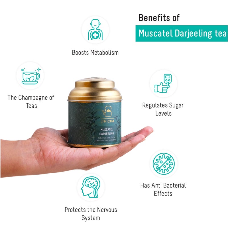 OH CHA - Assorted Tea Gift Set, Bloom Gift Box | Luxury Tea Gift Box with 4 Wellness Tea Flavors | Gift for Him/Her | Birthday Gift for Men, Women, Healthy Gift Pack | Green Tea & Herbal Tea Pack - Image 5