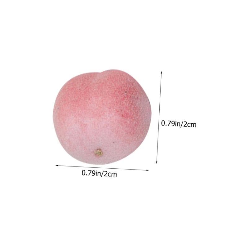 Mini Artificial Peach Models 100pcs Realistic Faux Fruit Decor for Home Party Display - Image 3