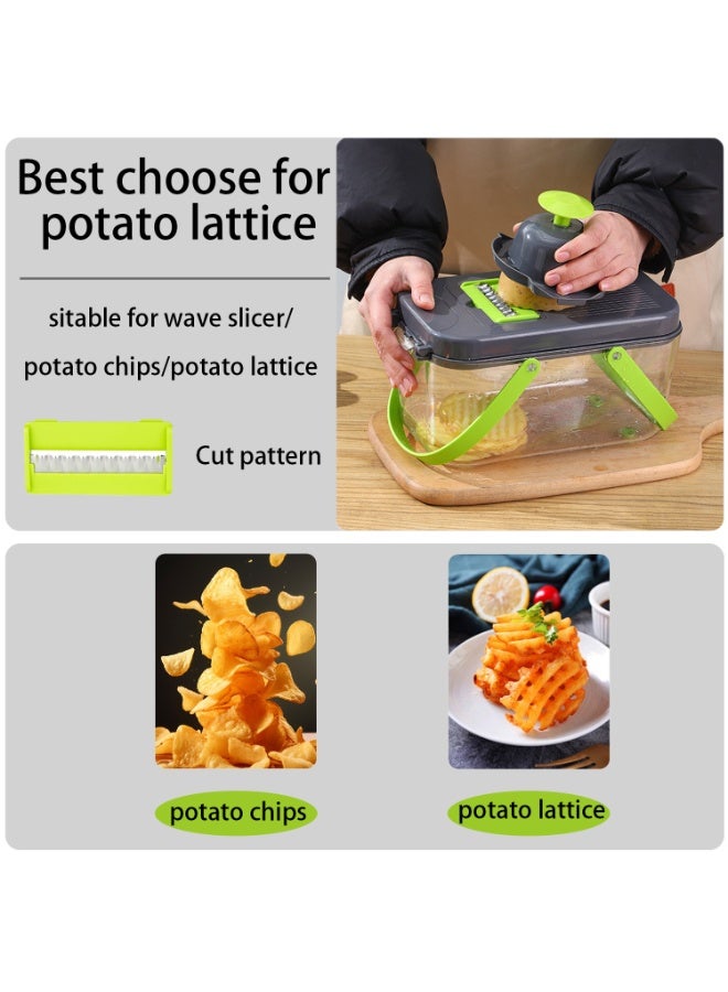 Axaron 22-in-1 Vegetable Chopper, Onion Dicer, Food Prep Tool, Salad Maker, Mandoline Slicer, Cheese Grater, Dicer, Fruit Slicer, Multifunctional Kitchen Essentials Gadgets & Accessories - Image 3