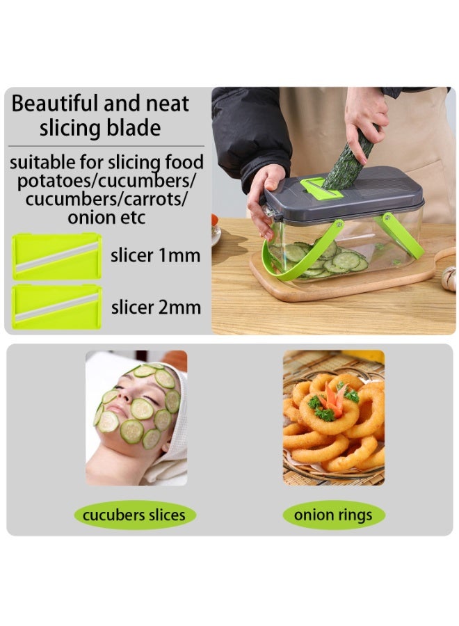 Axaron 22-in-1 Vegetable Chopper, Onion Dicer, Food Prep Tool, Salad Maker, Mandoline Slicer, Cheese Grater, Dicer, Fruit Slicer, Multifunctional Kitchen Essentials Gadgets & Accessories - Image 5