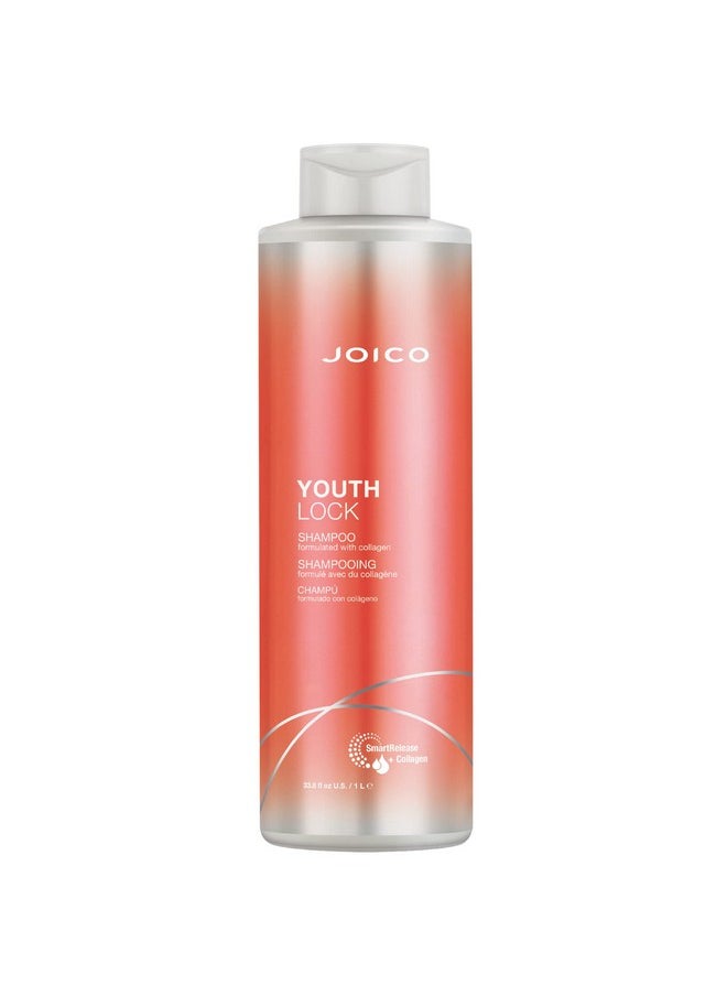 JOICO Oico Youthlock Shampoo Formulated With Collagen ; Youthful Body & Bounce ; Reduce Breakage & Frizz ; Soften & Detangle Hair ; Boost Shine ; Sulfate Free ; With Arginine ; 33.8 Fl Oz  - Image 2
