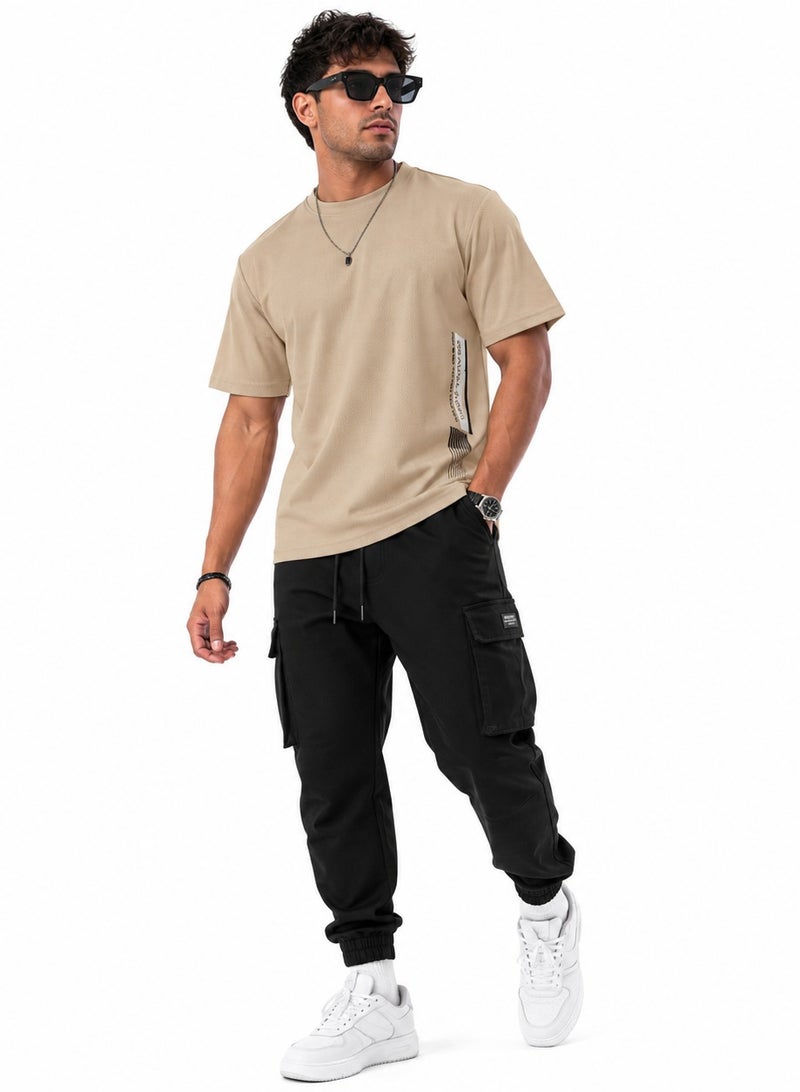 Gravity Force Men’s Oversized Drop Shoulder T-Shirt | 100% Cotton | Boxy Fit Streetwear Tee | Breathable Casual Gym & Summer Wear | Half Sleeve Loose Fit - Image 5