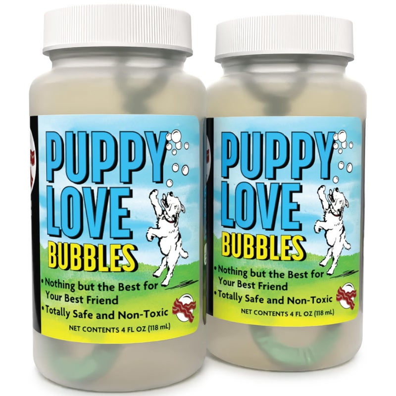 Atomic Bubbles Puppy Love Bubbles Bacon Scented Bubbles 4oz Bottle2 Pack in Bacon Flavor for Dogs - Image 2