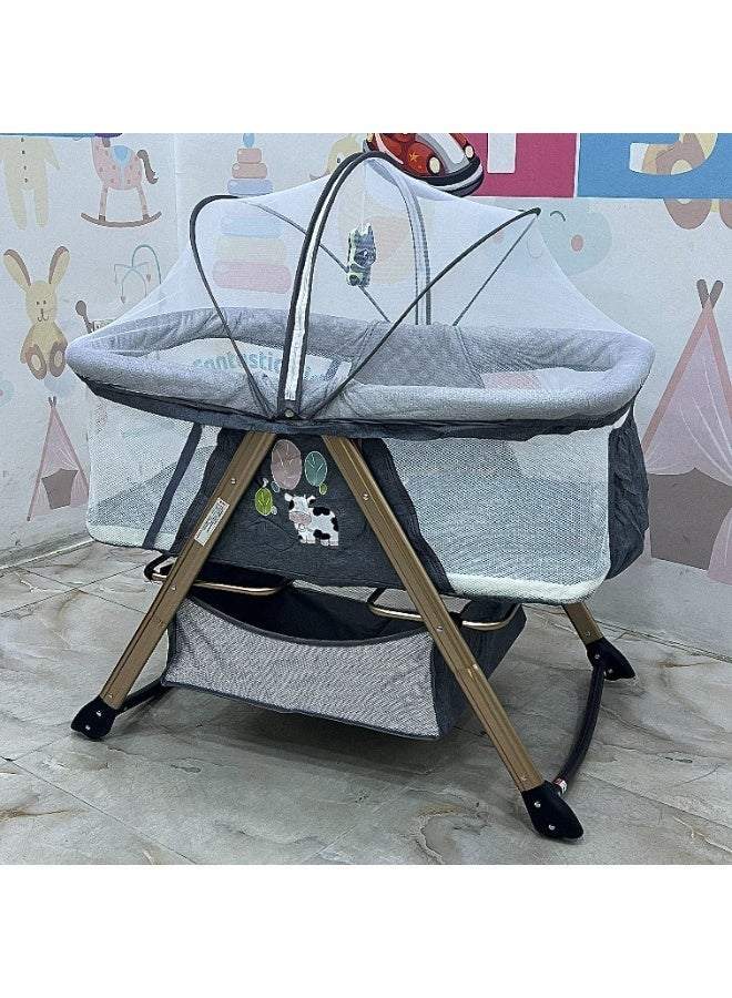 هاوشو سرير الأطفال المتعدد الاستخدامات نوم هادئ وراحة للوالدين - Image 4