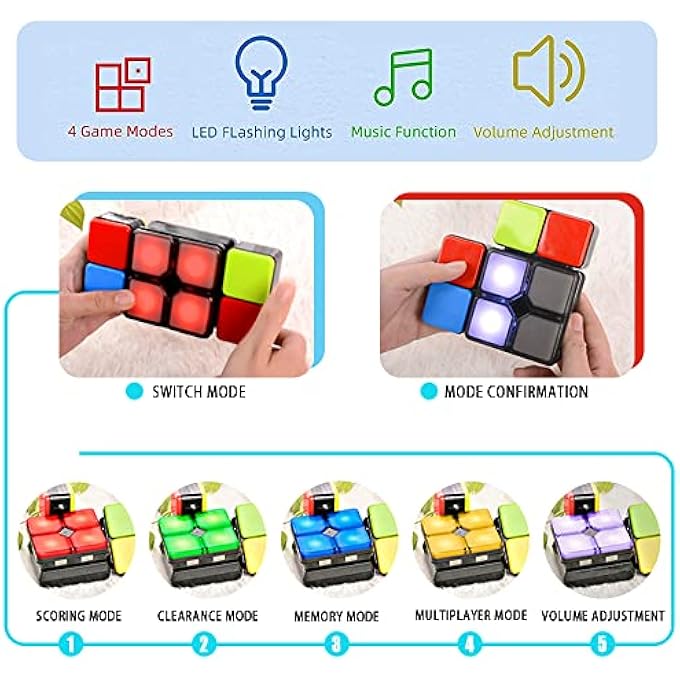 ELECTRONIC HANDHELD GAME | FLIP, SLIDE, AND MATCH THE COLORS TO BEAT THE CLOCK - 4 GAME MODES - MULTIPLAYER FUN,SUPER ADDICTIVE GAME FOR ALL AGES CHALLENGING LEVEL OF FUN FLIP SIDE - Image 4