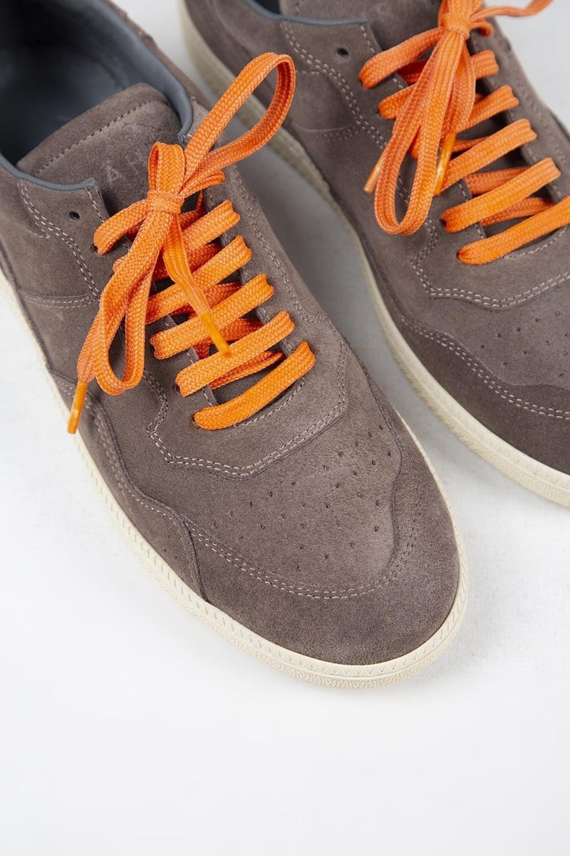 Krahe Zeus Men's Genuine Leather Hand-Painted Mink Sneakers with Laces and Two Spare Laces - Image 5