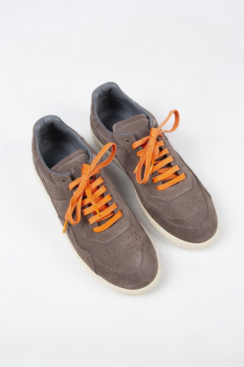 Krahe Zeus Men's Genuine Leather Hand-Painted Mink Sneakers with Laces and Two Spare Laces - Image 3