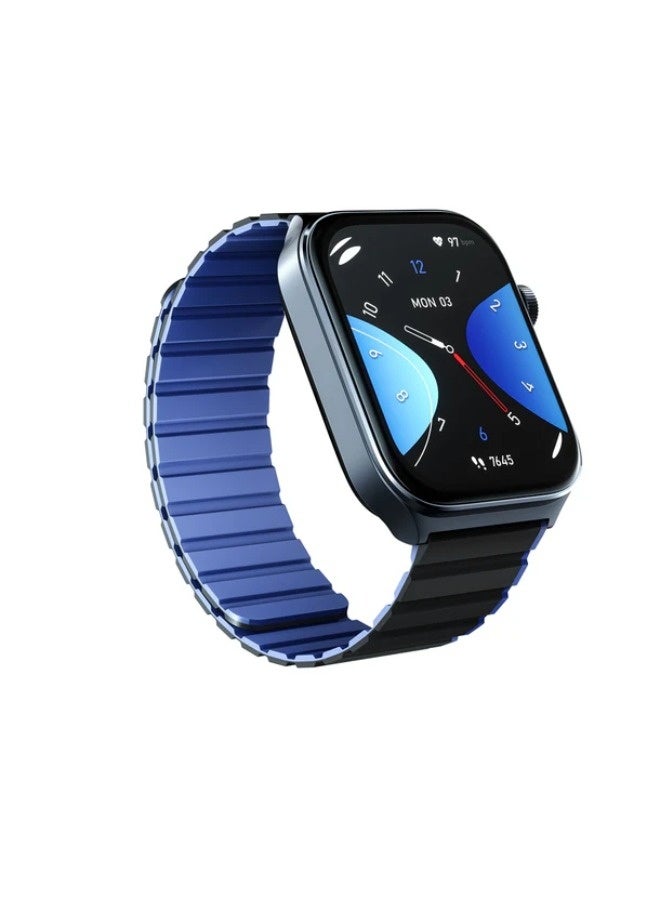 KIESLECT Smart Watch Ks2 with 2.01" AMOLED Screen and Bluetooth calling - Midnight Blue with Grey case - Image 2