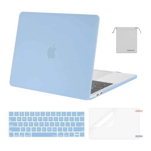 MOSISO Compatible with MacBook Pro 13 inch Case M2 2026 2025 2024 2023 20222016 A2338 M1 A2251 A2289 A2159 A1989 A1708 A1706Plastic Hard ShellKeyboard CoverScreen FilmStorage Bag Airy Blue - Image 1