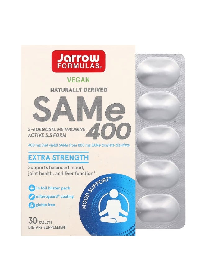 جارو فورملاز SAMe 400 Extra Strength 400 mg 30 قرصًا - Image 1