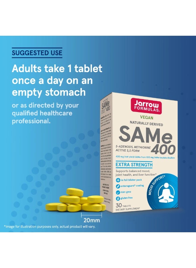 جارو فورملاز SAMe 400 Extra Strength 400 mg 30 قرصًا - Image 2