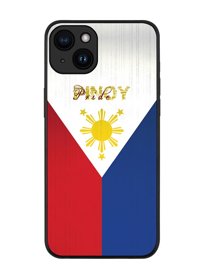 Stylizedd Cover for iPhone 15 Case Rugged Black Slim fit Soft Flexible Anti Drop TPU Gel Thin Protective Phone Cases - Pinoy Pride - Image 1