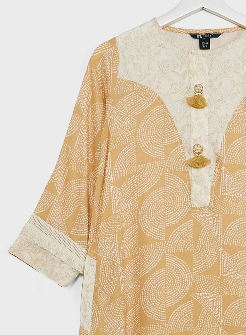 Nishat Linen Kids Printed Jalabiya