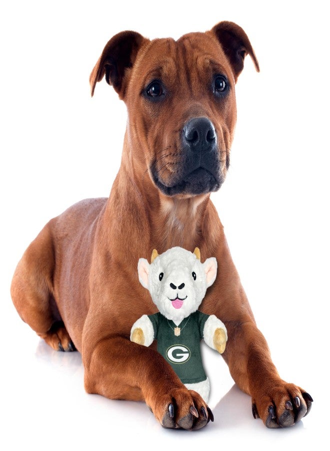 Pets First NFL Green Bay Packers Goat Plush Toy for Dogs and Cats with Squeaker, Wearing a Team Jersey! Fun & Sporty Goat Shaped Dog Chew Toy, Interactive Pet Toy - Image 4