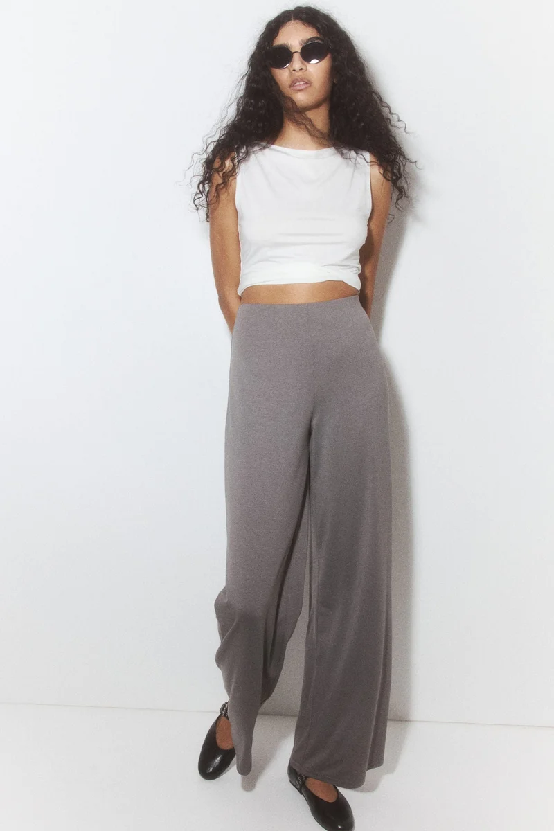 H&M Wide jersey trousers