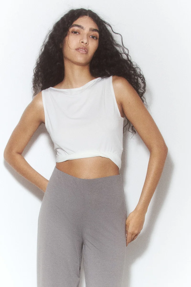 اتش اند ام بنطلون واسع من الجيرسيه