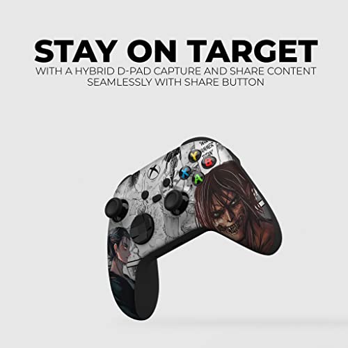 DreamController Attackk On Titan Custom X-box Controller Wireless compatible with X-box One/X-box Series X/S Proudly Customized in USA with Permanent HYDRO-DIP Printing (NOT JUST A SKIN) - Image 5