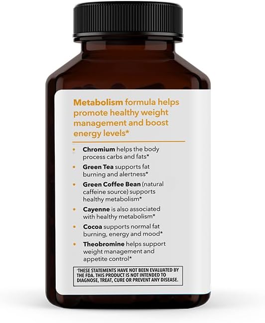 LifeSeasons Metabolism  Weight Control Support  Energy Boosting Supplement  Natural Appetite Suppressant  Curbs Cravings  Green Tea Coffee Bean Chromium Cacao  Theobromine  140 Capsules - Image 5