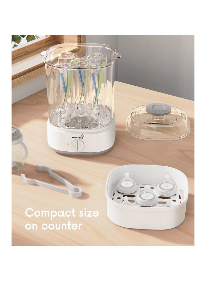GROWNSY Bottle Sterilizer, Baby Bottle Steam Sterilizer, Electric Baby Bottle Sanitizer with Timer for Baby Bottles, Pacifiers, Pump Parts - Image 3