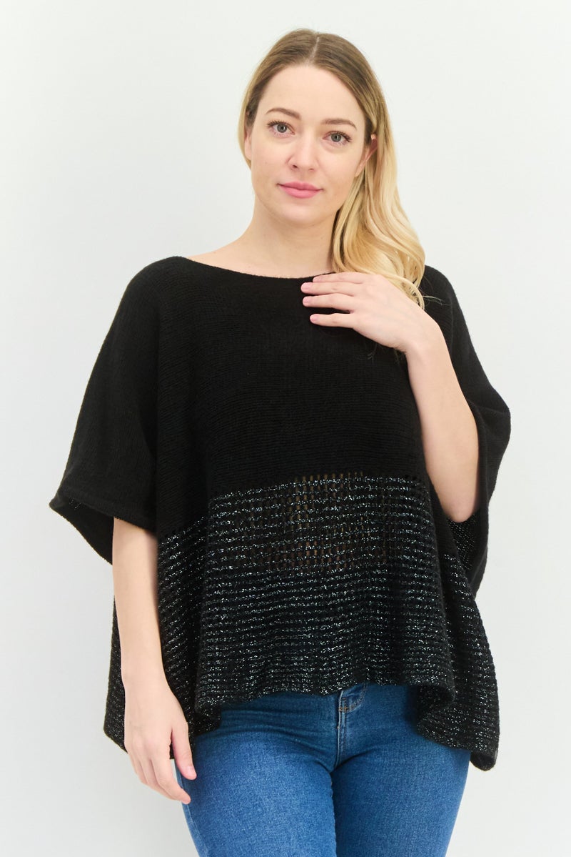 HALSTON Women Textured Poncho, Textured - Image 1